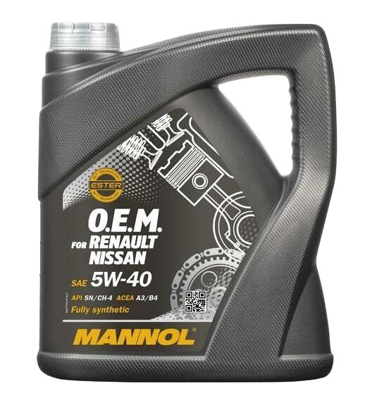 Моторное масло Mannol 7705 O.E.M. for Renault Nissan 5W40, 4л (Mannol: MN7705-4ME)